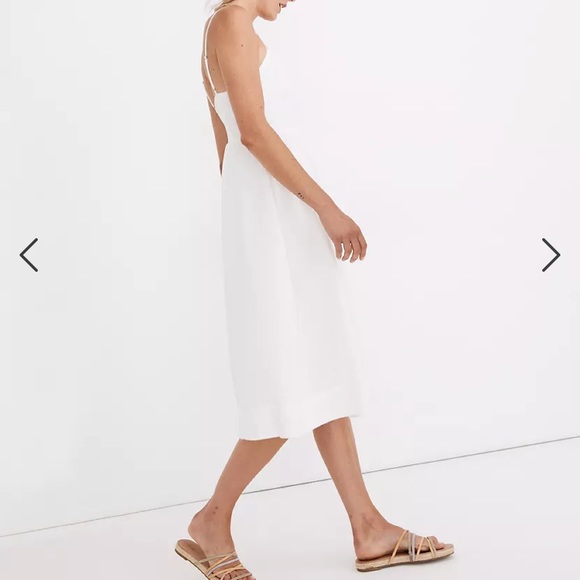 Madewell Line-blend Cami Button-Front Midi Dress - Picture 2 of 9